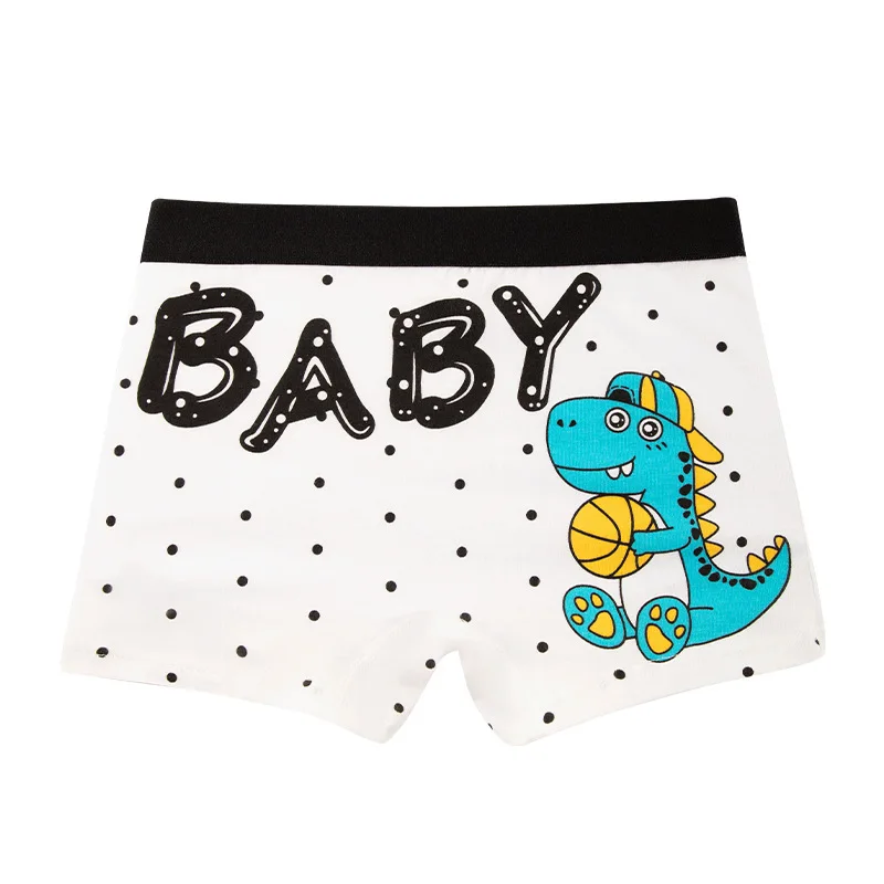 Boxer classique en coton pour garçon, sous-vêtement confortable, motif dessin animé, short HOHome, 4 pièces/lot