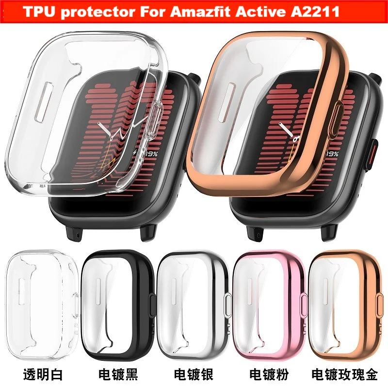 Protetor tpu para amazfit active a2211 relógio inteligente pára-choques para huami a2211 caso de relógio acessórios