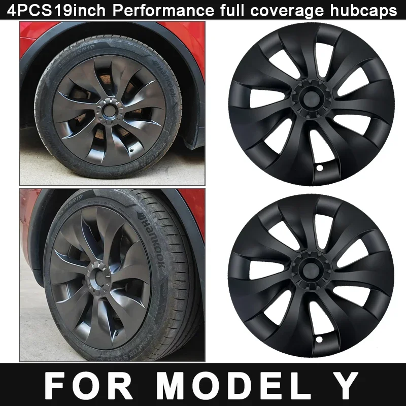 

4PCS Hub Cap for Tesla Model Y 19-Inch Performance Replacement Wheel Cap Automobile Full Rim Cover Accessories Hubcap 2018-2024