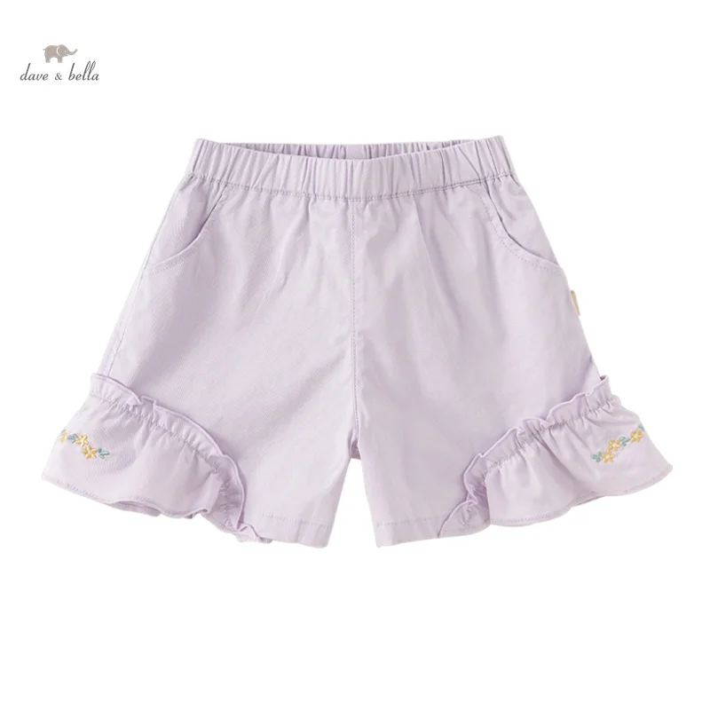 Dave Bella Children Shorts 2024 New Summer Girls Baby Thin Cool Fashion Casual Cute Loose Shorts Sport Seaside DB2240568