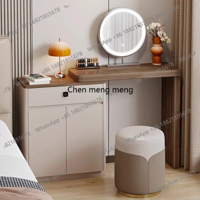 

Dressers Toiletries Italian Minimalist Dresser Light Luxury Bedroom With Fingerprint Lock Makeup Table Vanity Dressing Table