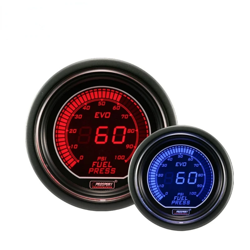 

52mm Universal 2 Color Auto Meter Digital Fuel Pressure Gauge PSI For Car