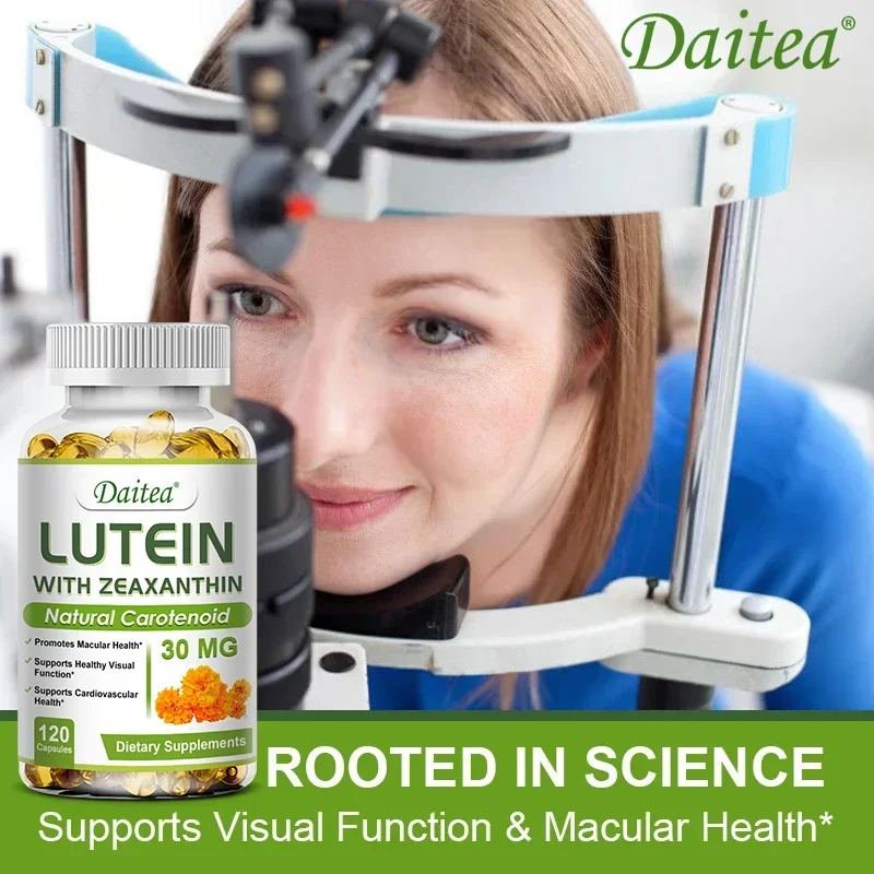 Daitea Eye Vitamins with Lutein Zeaxanthin Extract Support Eye Strain Dry Eyes and Vision Health Lutein Blend for Adults Aging