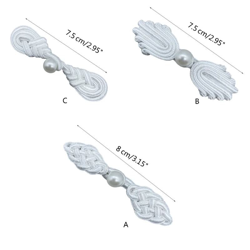 Chinese Closure Button Scarf Cardigan and Costumes Outfit Sewing, White