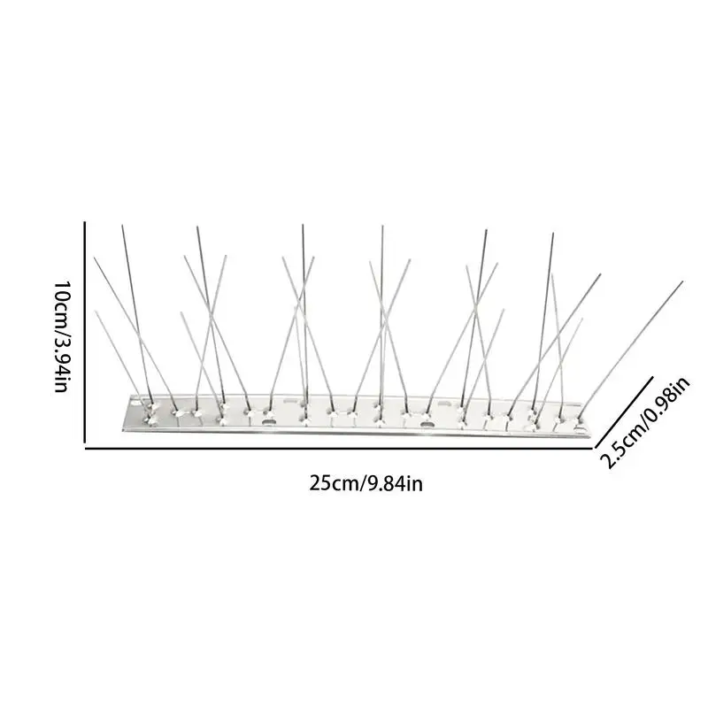 Bird Spikes 10 Set Nest Prevention Spikes Stainless Steel Scare Devices for Protection and Security Garden Patio Window