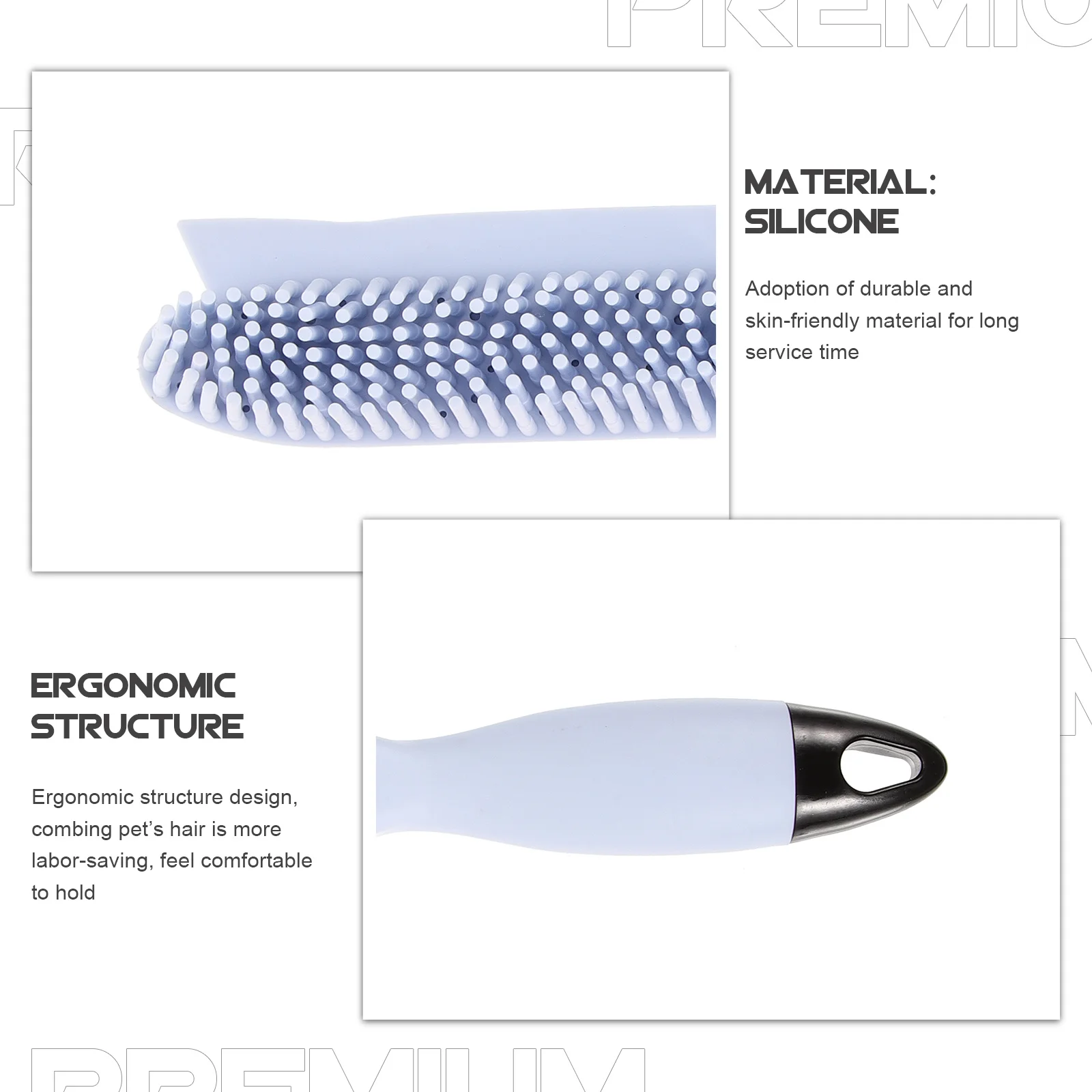 

2Pcs Pet Brush Portable Silicone Grooming Comb for Dog Cat Hair Removal Cleaning Hair Brush for Pet Care and Shedding