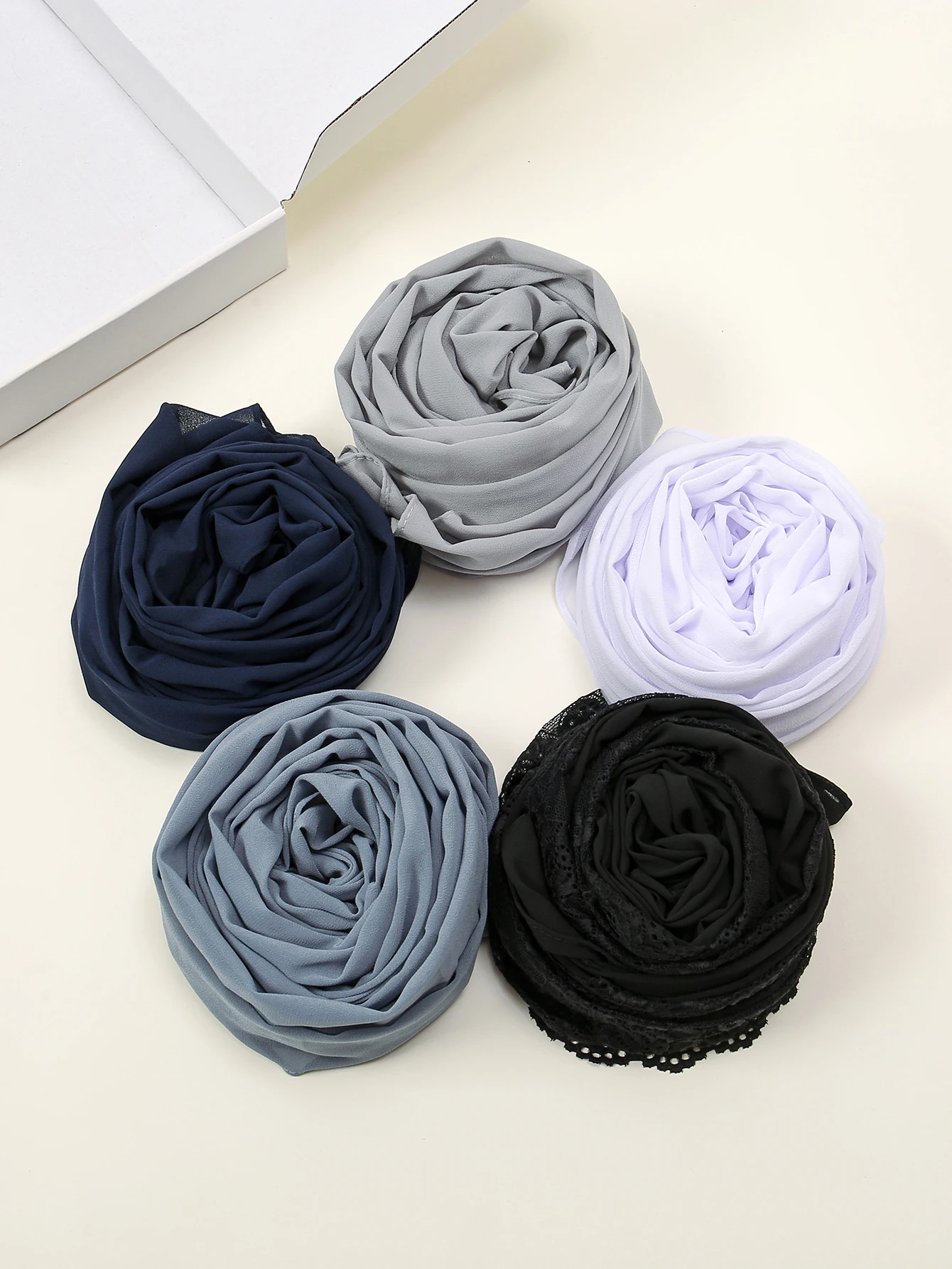 Women Pearl And Fringed Chiffon Summer Solid Color Muslim Hijabs 2024 Newest Female Scarves 180*70cm