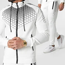 2023 Men's Tracksuits Spring Zipper Jacket+Jogging Pants 2 Piece Set Male Casual Hooded Sportswear Sets Autumn Gyms Sweat Suits