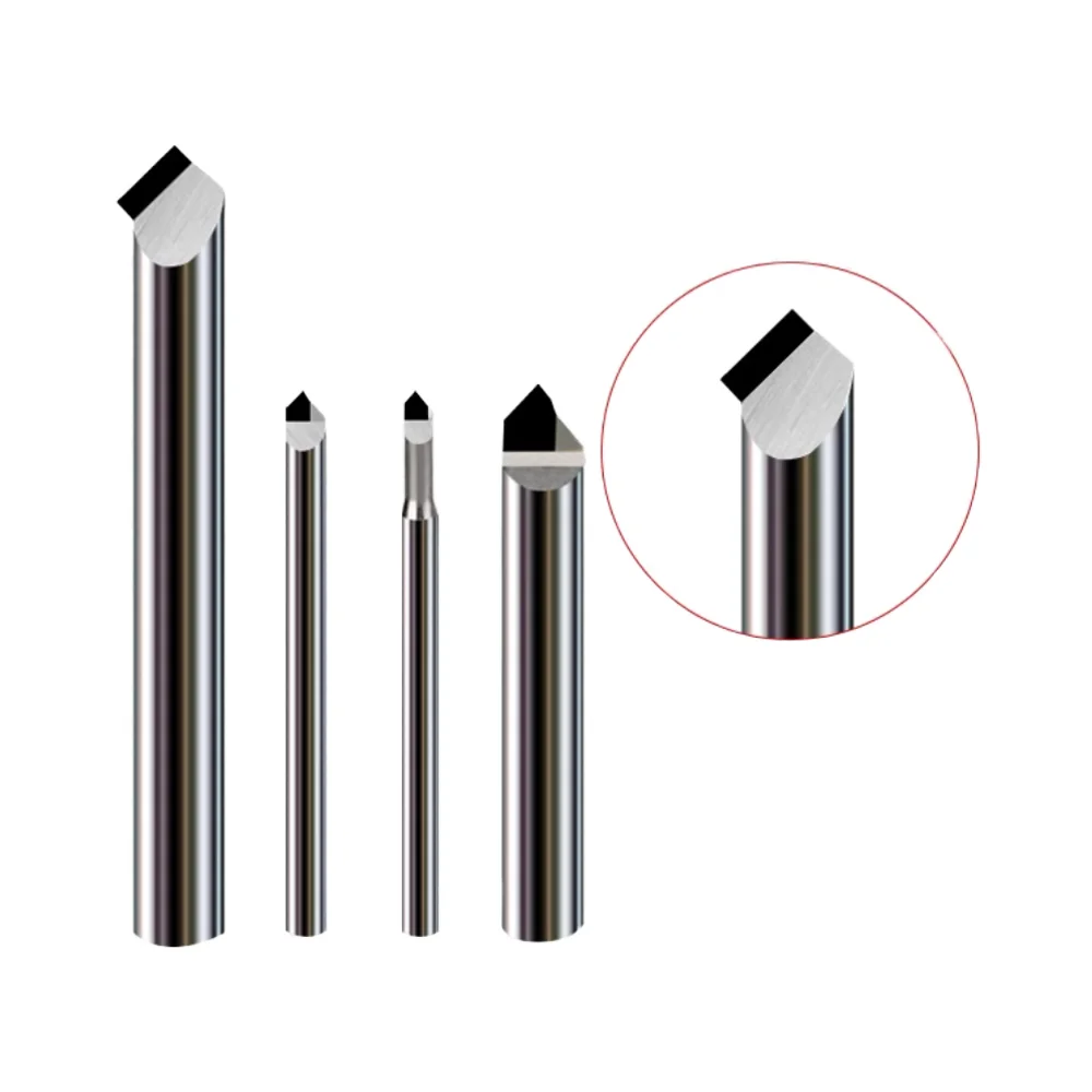 Tungsten Steel PCD Diamond Chamfer 60° 90° Degree Milling Cutter CNC Bits for Copper Aluminum Acrylic ODM OEM End Mill for Metal