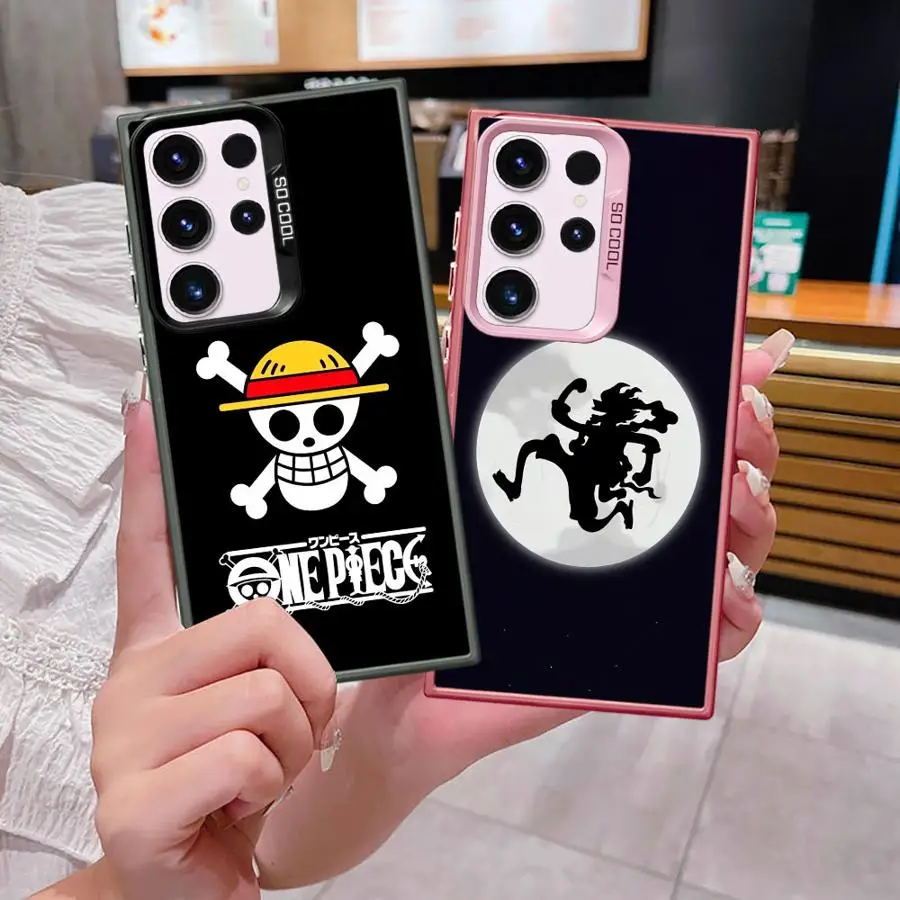 Case for Samsung Galaxy S26 Ultra S22 Note 20 S23 S20 FE S21 S25 Edge S24 FE Phone Cover O-One P-Pieces Anime Logo