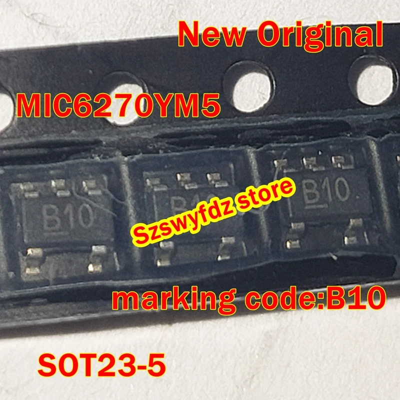 

1pcs to 100pcs MIC6270YM5-TR MIC6270YM5 New Original SOT23-5 marking code:B10 IttyBitty Comparator
