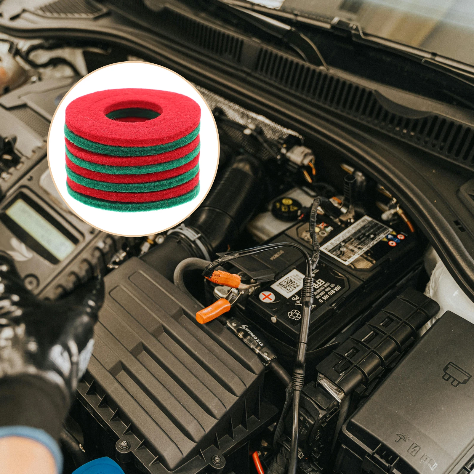 

8pcs Washers Fiber Car Terminal Protector Durable Easy Install Direct Replacement Truck Accessory Terminal