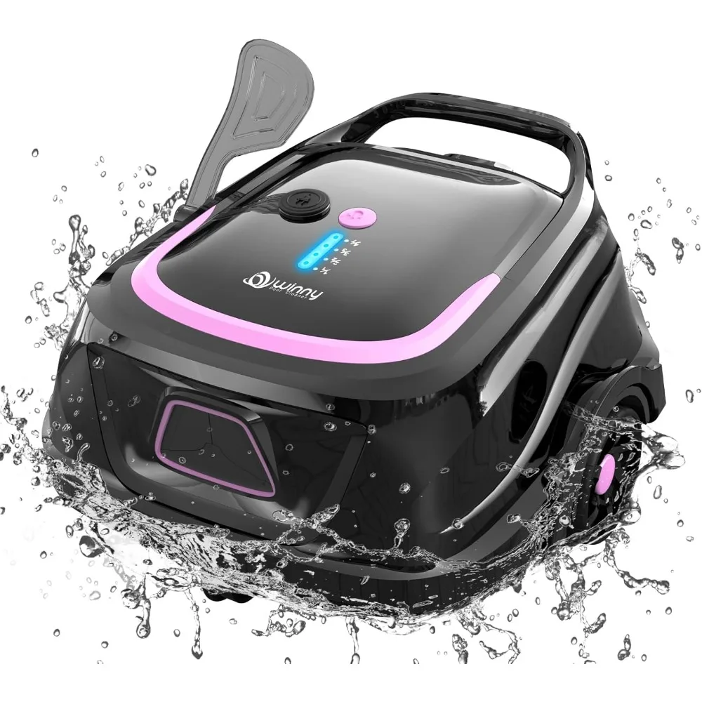 Robotic Pool Vacuum, Automatic Pool Vacuum 120mins Running Time,Powerful Suction & Dual Filters