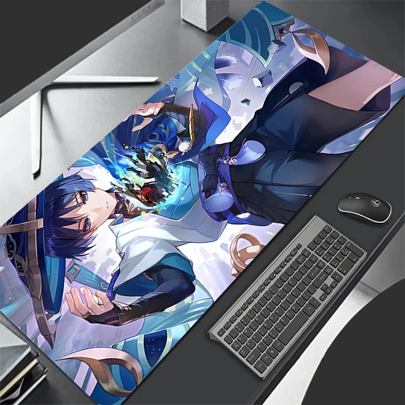 Mousepad Computer Gaming Accessories Keyboard Pad Office PC Rubber Mouse Pad G-genshin Impact Wanderer Decoracion Desk Mouse Mat