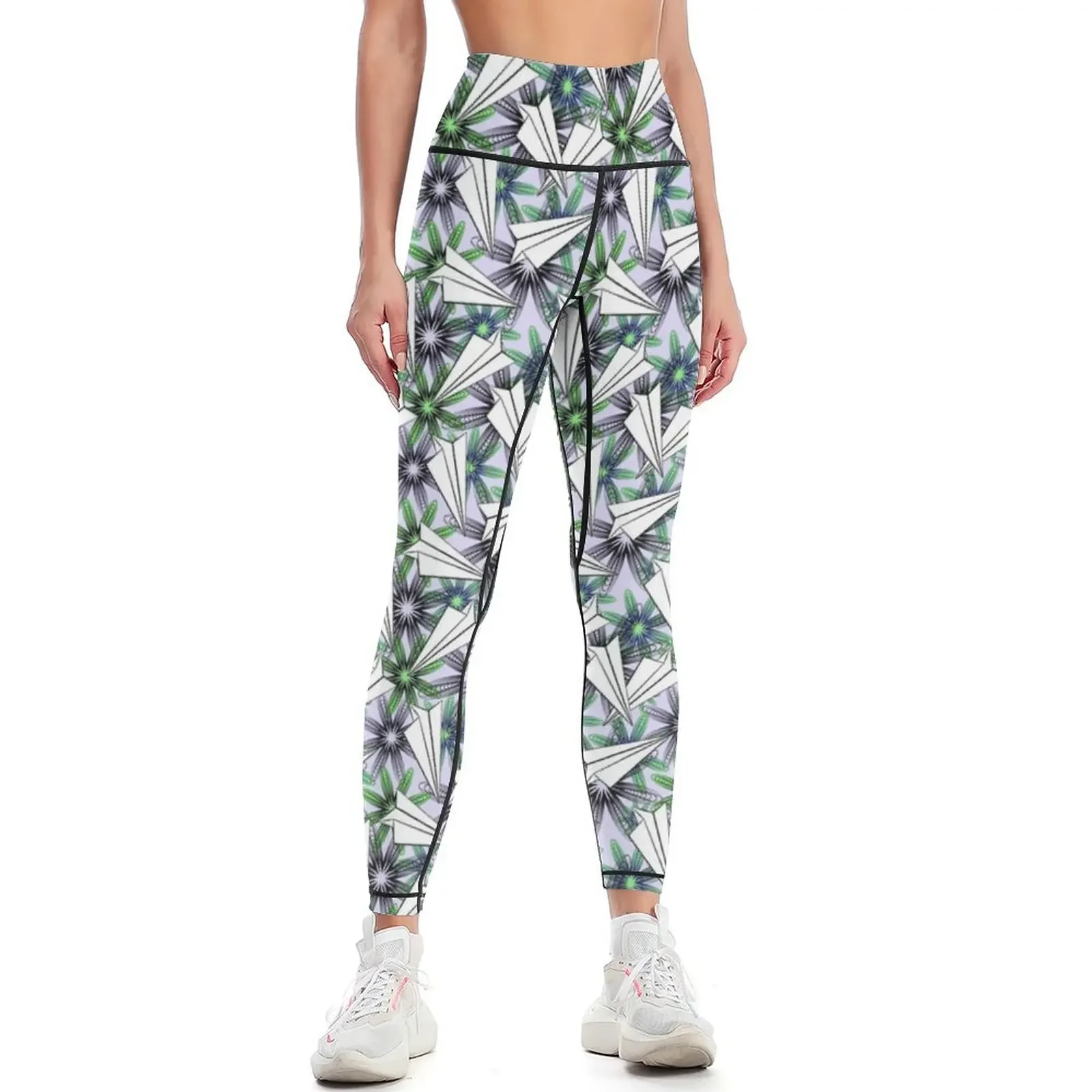 

PAPER PLANES (light blue) Leggings Pants sport joggers for Women sports sportswear gym Womens Leggings