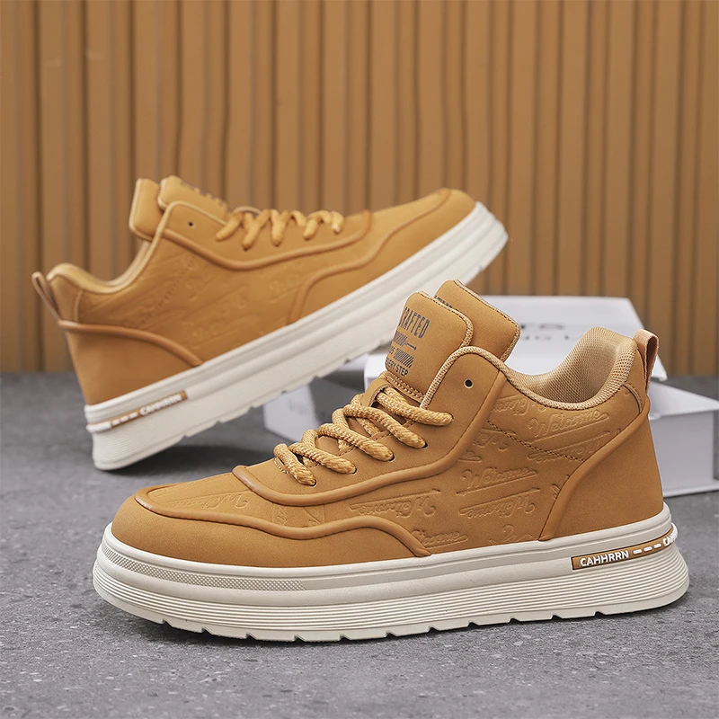 2025 ربيع جديد أحذية رجالي موضة الإغاثة النحت أحذية رياضية كاجوال الرجال جولة تو أحذية العمل أحذية رياضية مريحة للمشي #5