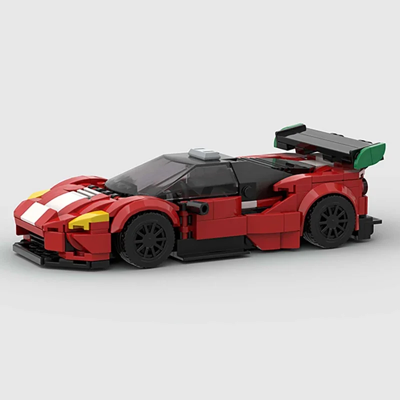 MOC Car 488 GT3 F1 Racing Technical Vehicle Model Building Block Speed Champions Super Race brick Ideas Toy Christmas Gift City