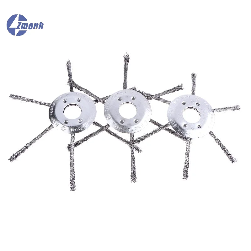 New！1Pcs Weed Removal Wheel Lawn Mowers Universal Parts 7/8/9-inch Lawn Mower Steel Wire Weed Trimmer Head Rust Removal Wheel