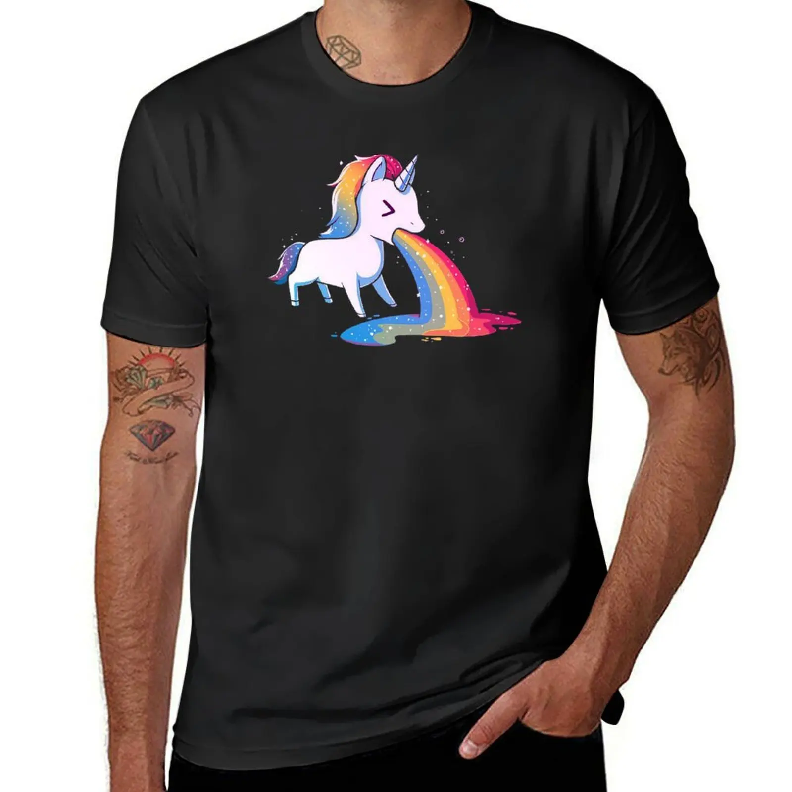

Unicorn Puking Rainbow T-Shirt tops tees T-shirts man vintage t shirts mens clothing