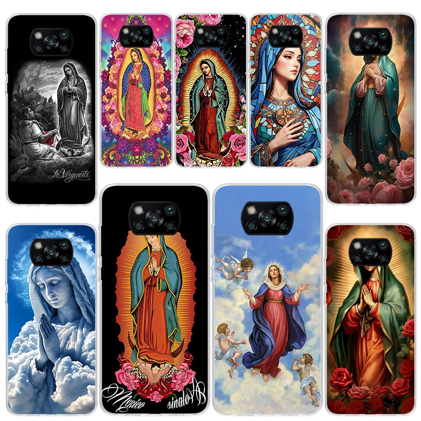 Virgin De Guadalupe Virgen Mary Soft Silicone Phone Case For Xiaomi Poco X3 NFC X7 X4 GT X5 X6 F6 F5 Pro F4 F3 F2 F1 M5S M4 M3 M