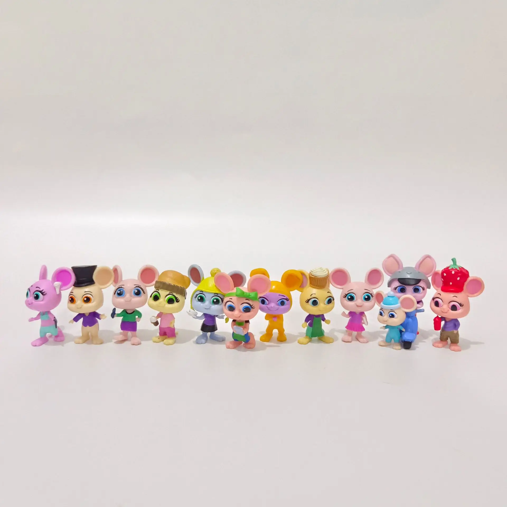 10pcs  mouse in the house cute mini figure model fashion doll girl dress-up play house toys