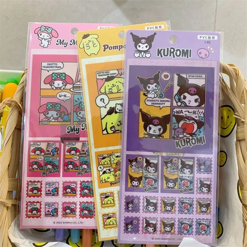 

Sanrio‌‌ KuromiMy Melody Cartoon Cute PVC Sticker Cup Notebook Computer Stationery Decorative Gifts for Children and Girls.