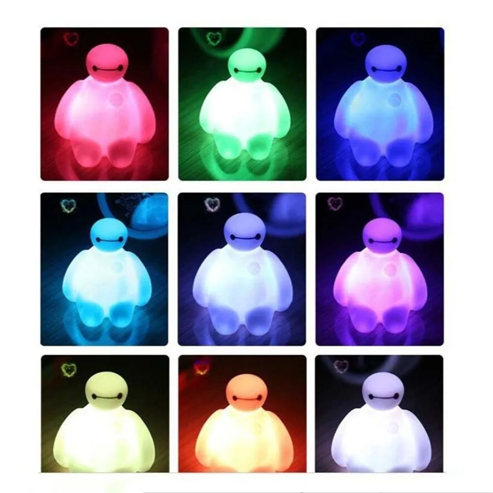 

Cartoon Design Cute Night Light 7 Colors in 1 Bedside Lamp Mini LED Night Lamps for Babyroom Bedroom Decoration Sleeping Light