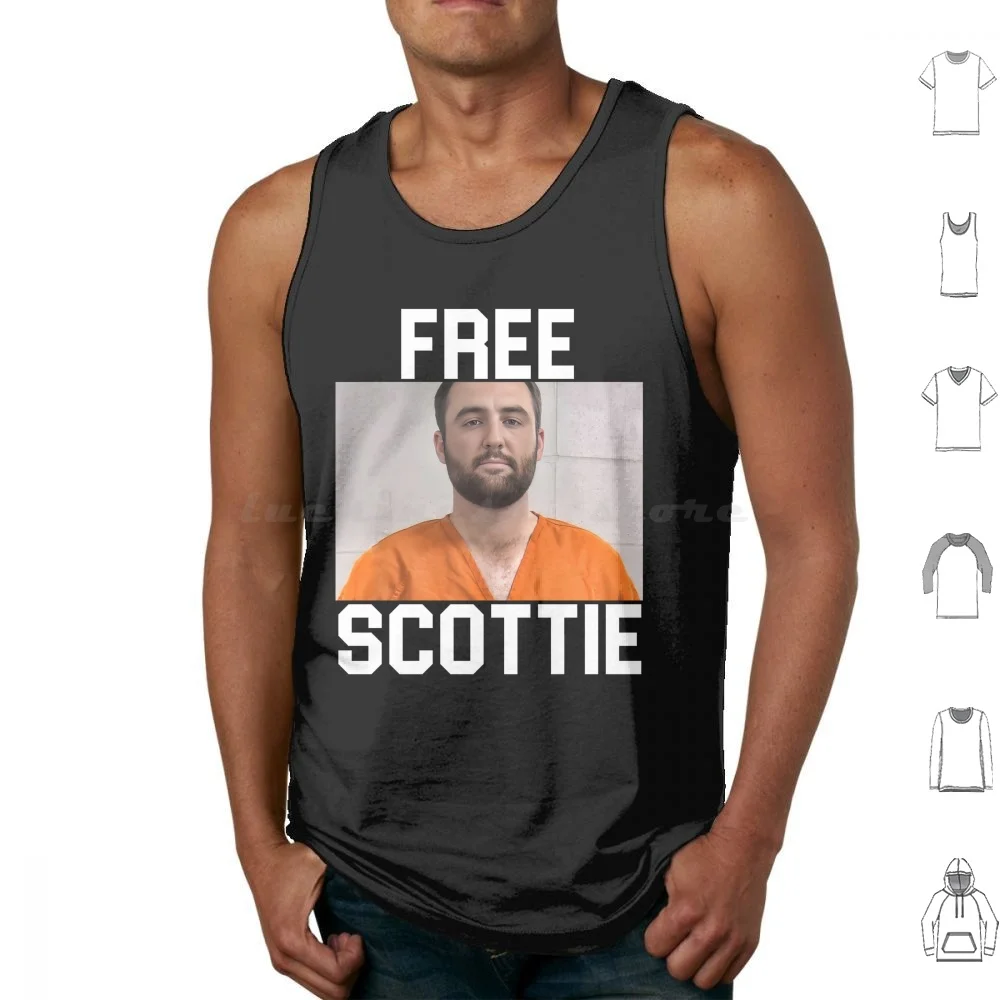 Free Scottie-Scottie Scheffler Mug Shot Tank Tops Vest Sleeveless Scottie Scheffler Funny Golf Golf Golf Humor Golfer