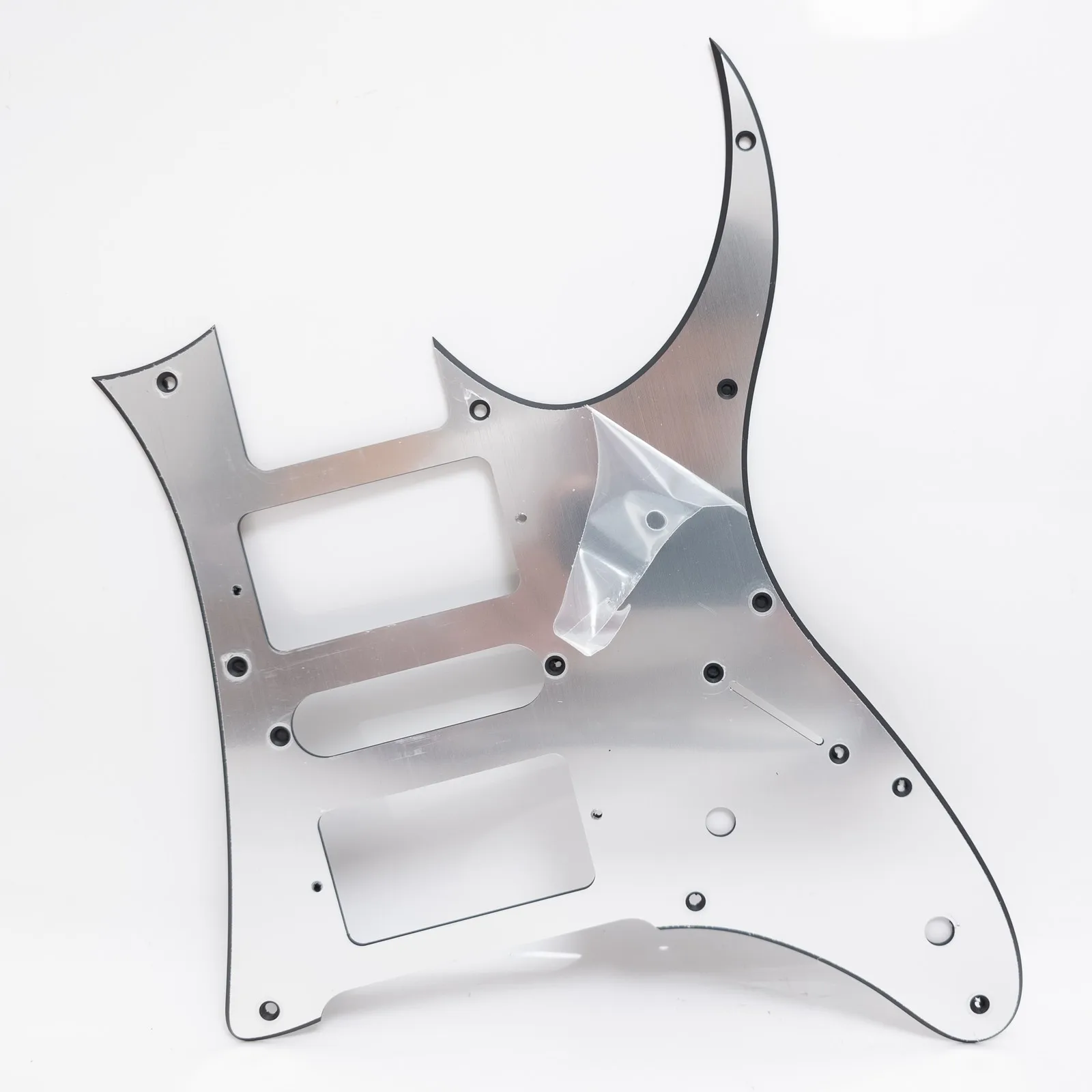 brushed-silver-mirror-pickguard-for-rg-style-electric-guitar-no-neck-pickup-opening-scratch-plate-replacement-guard-with-screws