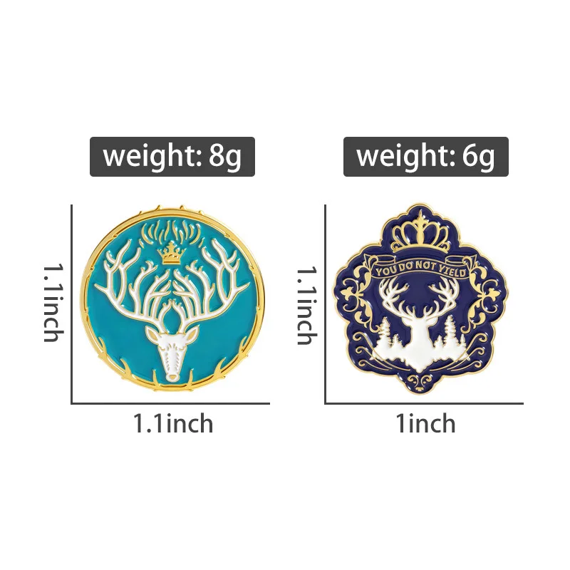 Throne Enamel Pin Terrasen Stag Badge Aelin Galathynius "You Do Not Yield" Quote Brooch Bookish Jewelry Gift for Readers view 6