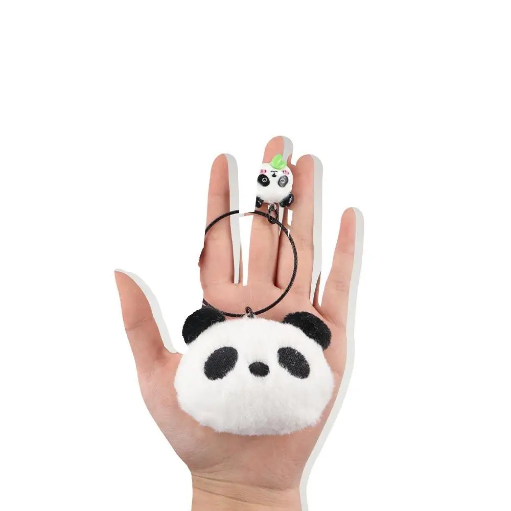 Mode Schattige Bamboe Buis Panda Sleutelhanger Cartoon Pluche Gevulde Kawaii Dier Hanger Speelgoed Zachte Panda Sleutelhanger Hangende Accessoire