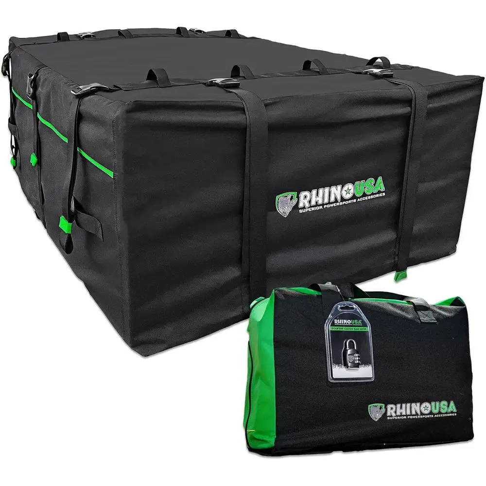 

Heavy-Duty Waterproof Rooftop Cargo Bag, Fits All Vehicles with or without Racks, Includes Lock