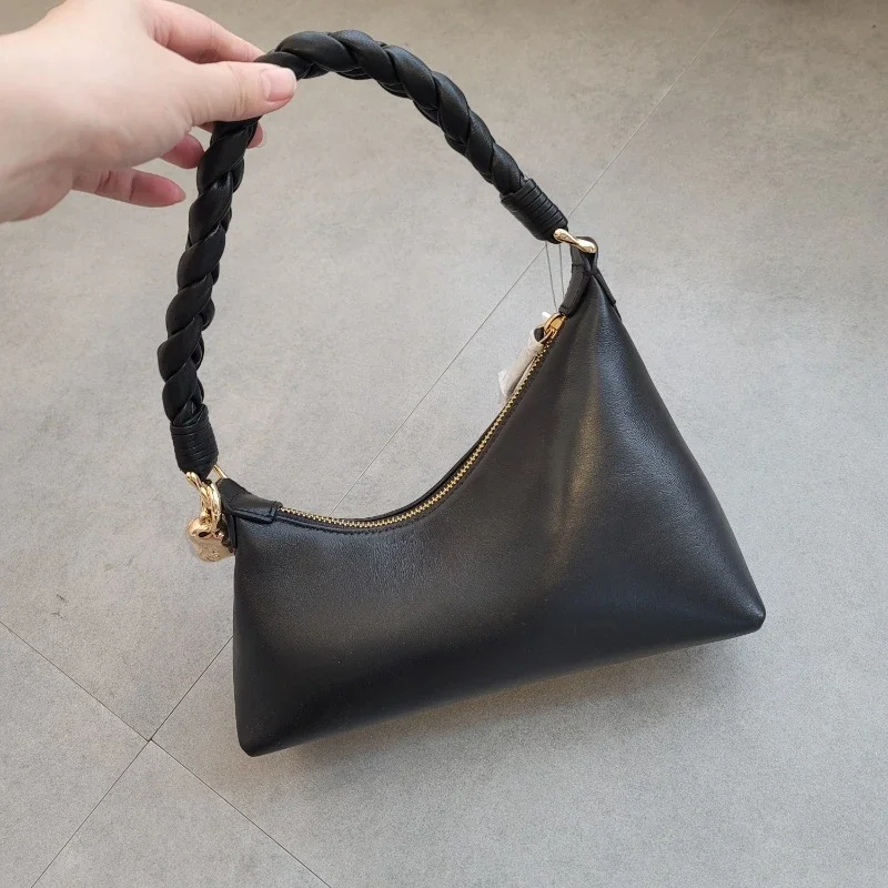 

Simple Irregular Design Soft Lambskin Braided Shoulder Handbag Women