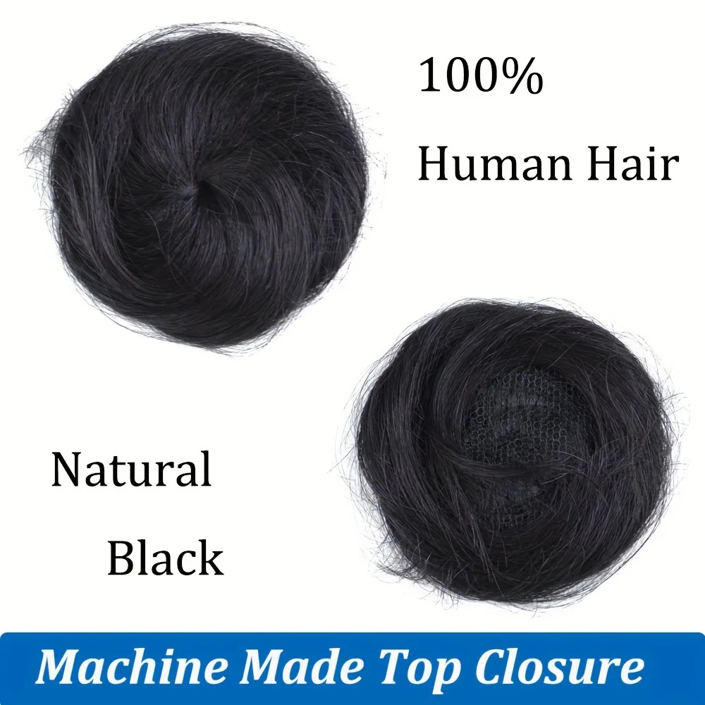 28PCS Brazilian Short Human Hair Extensions One Pack For A Full Head 100% Human Hair Bundles With Free Closure Straight Natural