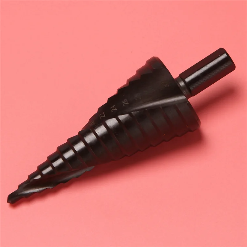 ABRW-9PCS 4-32MM HSS Cobalt Step Drill Bit Set Nitrogen High Speed Steel Spiral For Metal Cone Triple-Cornered Shank