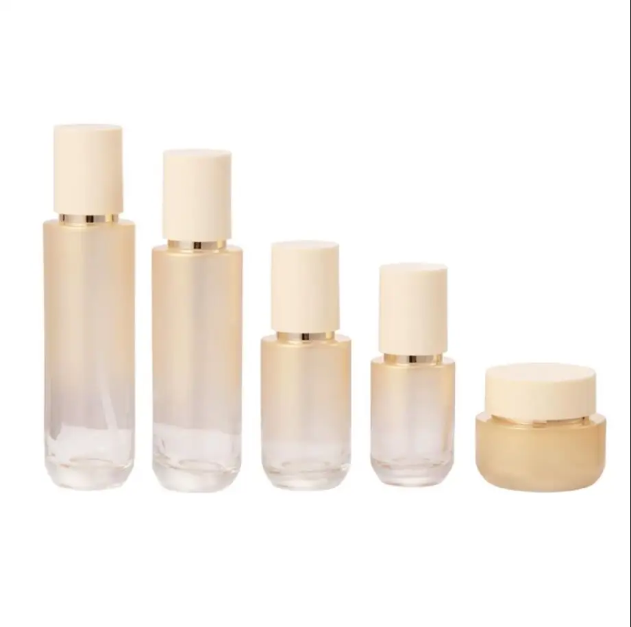 50g40ml60ml100ml120ml gold glass bottle jar pot tin lotion emulsion serum foundation cream gel eye essence skin packing