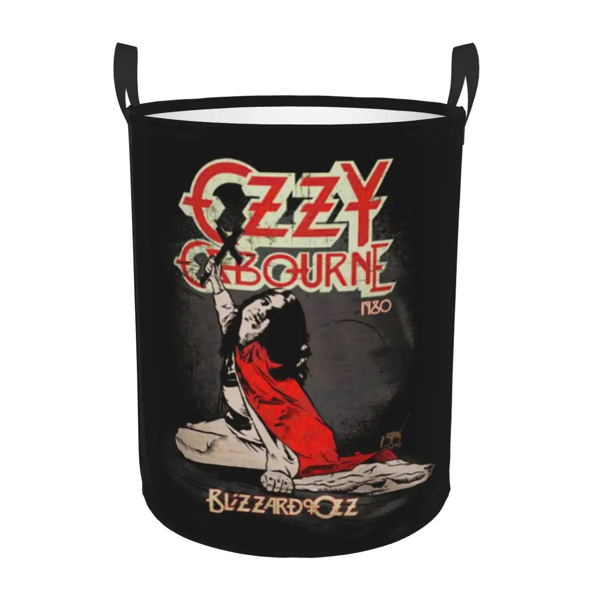 Custom Ozzy Osbourne Band Rock Laundry Hamper Large Clothes Storage Basket Prince Of Darkness Toy Bin Organizer for Nursery