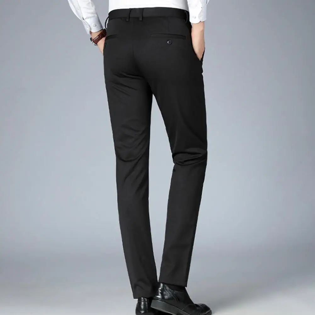 

High Waist Trousers High Waist Men's Suit Pants for Business Formal Wear in Winter Autumn Buttocks Lifting Trousers for Men