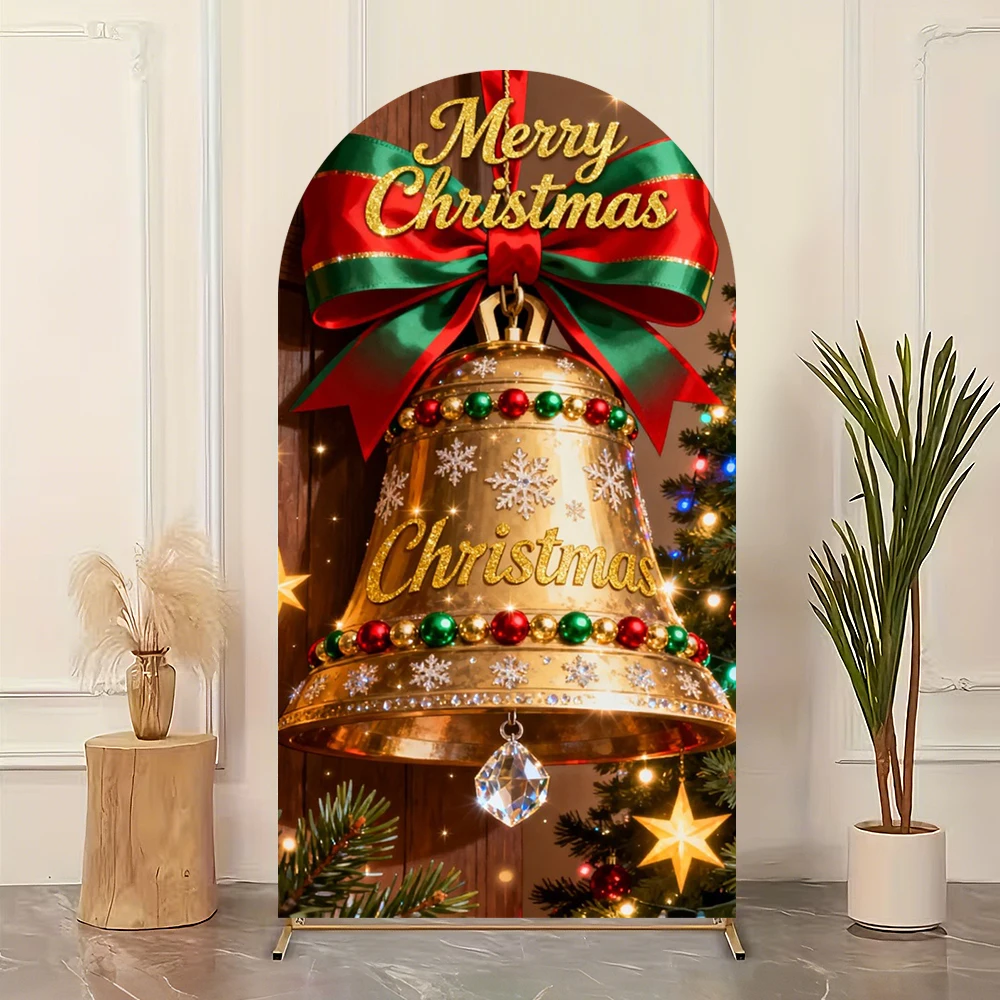 Yeele Christmas Arch Cover Backdrop Gingerbread House Fireplace Nutcracker Kids Family Xmas Party Decoration Arched Background