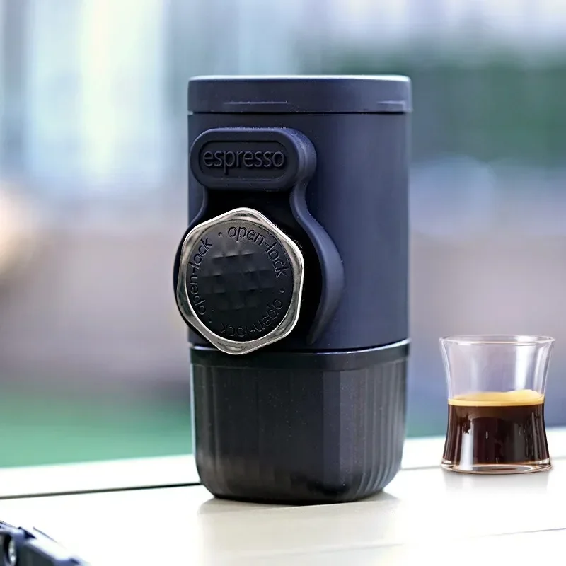 

New Portable Hand-pressed Coffee Machine Home Travel Outdoor Tools Small Espresso Machine Capsule Coffee Powder Practical Gift