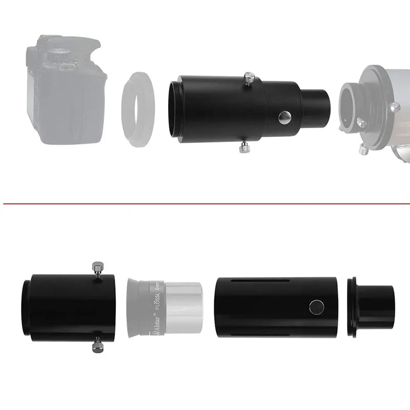 تلسكوب فلكي 1.25 "متغير تلسكوب كاميرا محول التصوير تمديد أنبوب SLR/كاميرا بدون مرآة T2 M42 * 0.75 مللي متر #6