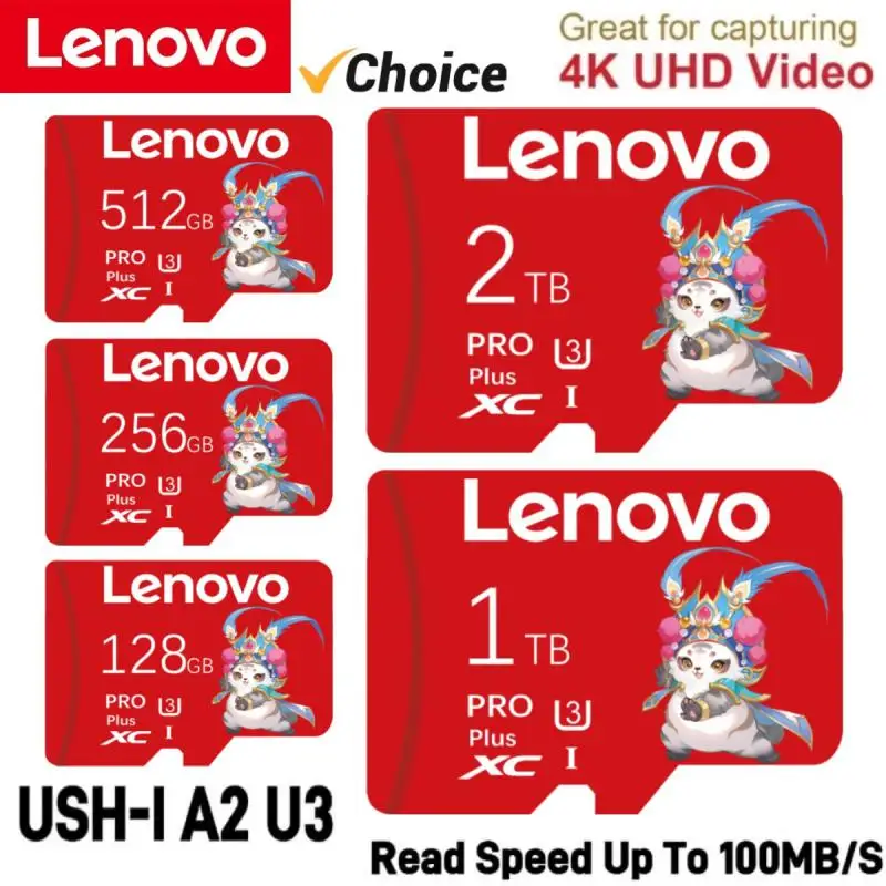 

Original Lenovo Class10 High Speed 2TB Micro TF SD Card 1TB SD Cards High Capacity Memory Card 128GB 256GB 512GB For CameraDrone