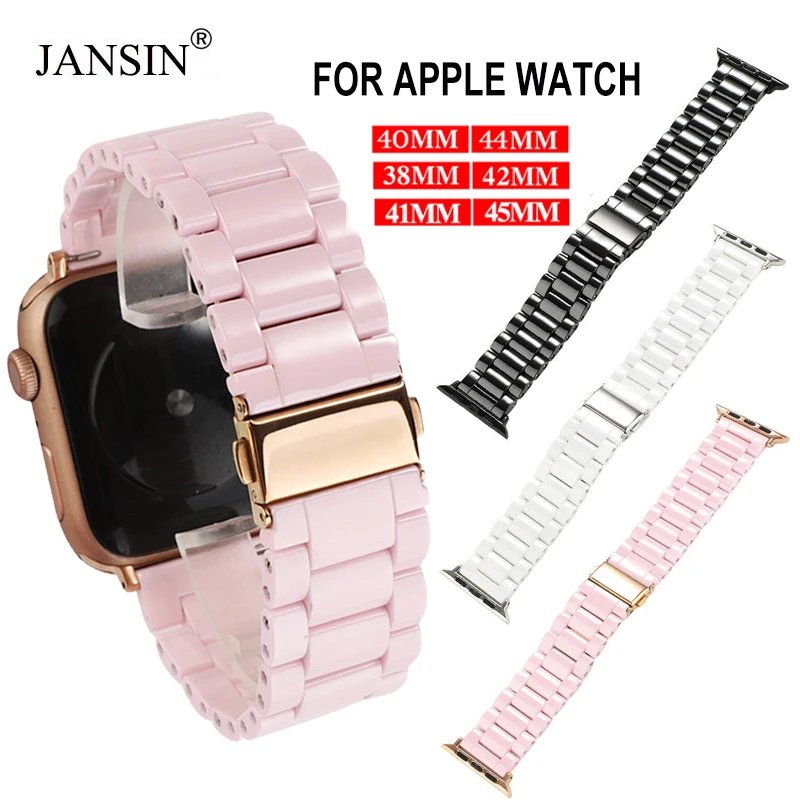 Ceramic Bracelet Strap For Apple Watch Ultra2 49mm 9 8 7 6 Band 40mm 44mm Wristband Strap For Apple watch 38/42mm 41mm 45mm Band