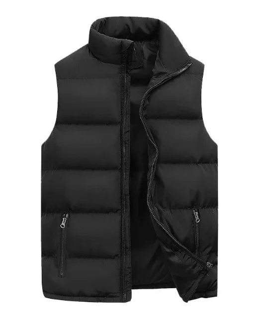 

Winter new men's cotton-padded jacket clip High quality casual warm cotton-padded jacket clip sleeveless vest 6XL