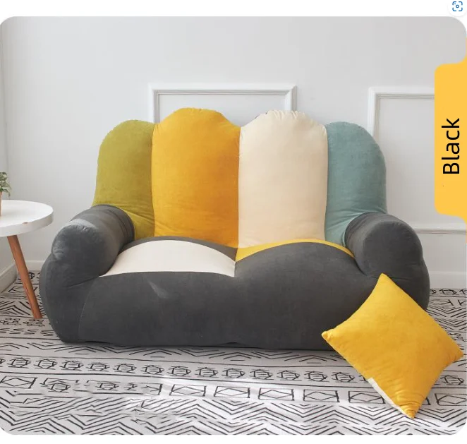 

Wholesale Rainbow Modern Velvet Sofa Chair Home Living Room Bedroom Arm Chair Lazy Sofa Leisure Chairs Children's Leisure