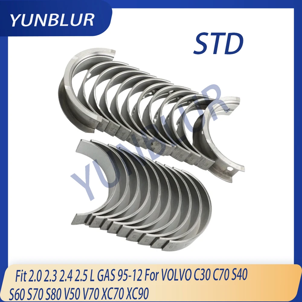 

STD 0.25 Engine Main & Con-Rod Bearing Set Fit 2.0 2.3 2.4 2.5 L GAS For 95-12 VOLVO C30 C70 S40 S60 S70 S80 V50 V70 XC70 XC90