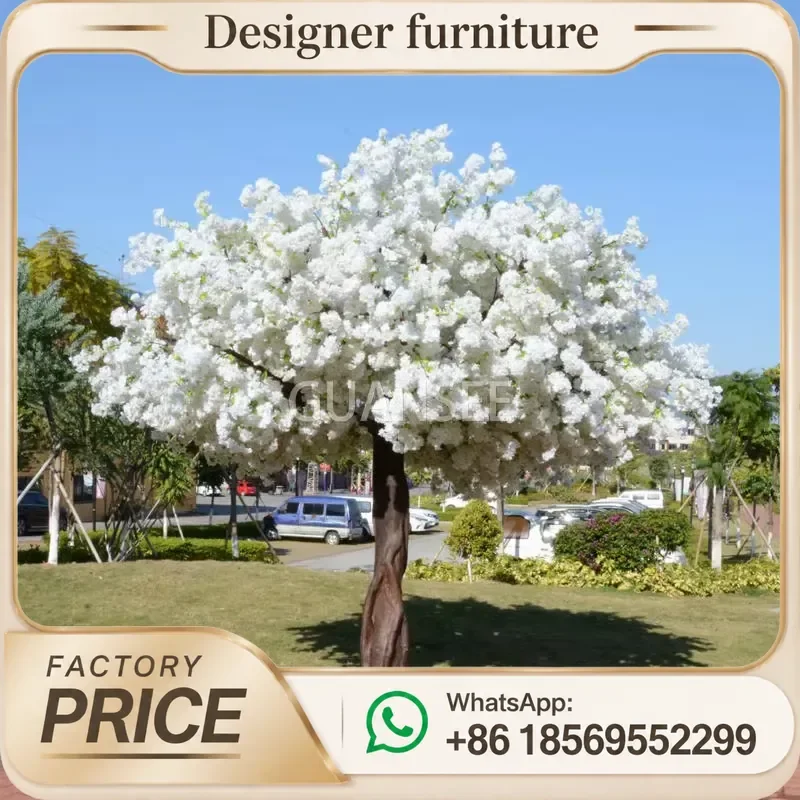 Large Artificial Cherry Blossom Tree White Sakura Flower Plant For Wedding Party Home Garden Decoration Event Centerpiece