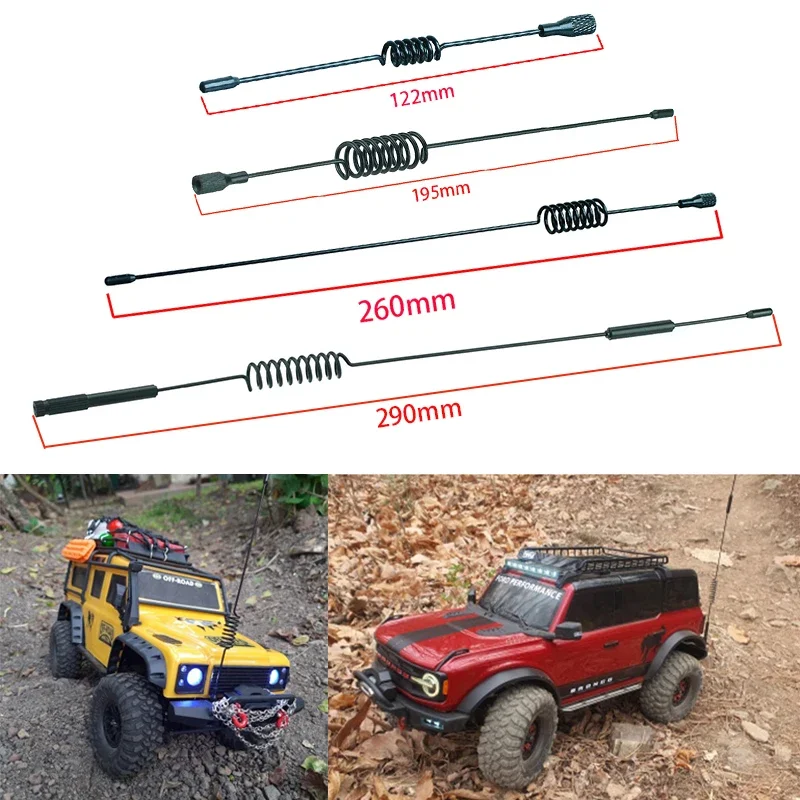 

Metal Simulation Antenna Mood Piece Decoration for 1/10 1/18 1/24 RC Crawler Car Traxxas TRX4M TRX4 Bronco Defender RC4WD SCX24
