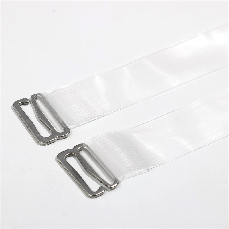 1/2/3 Pairs Metal Buckle Bra Straps Belt Women\'s Elastic Transparent Silicone Adjustable Portable Frosted Intimates Accessories