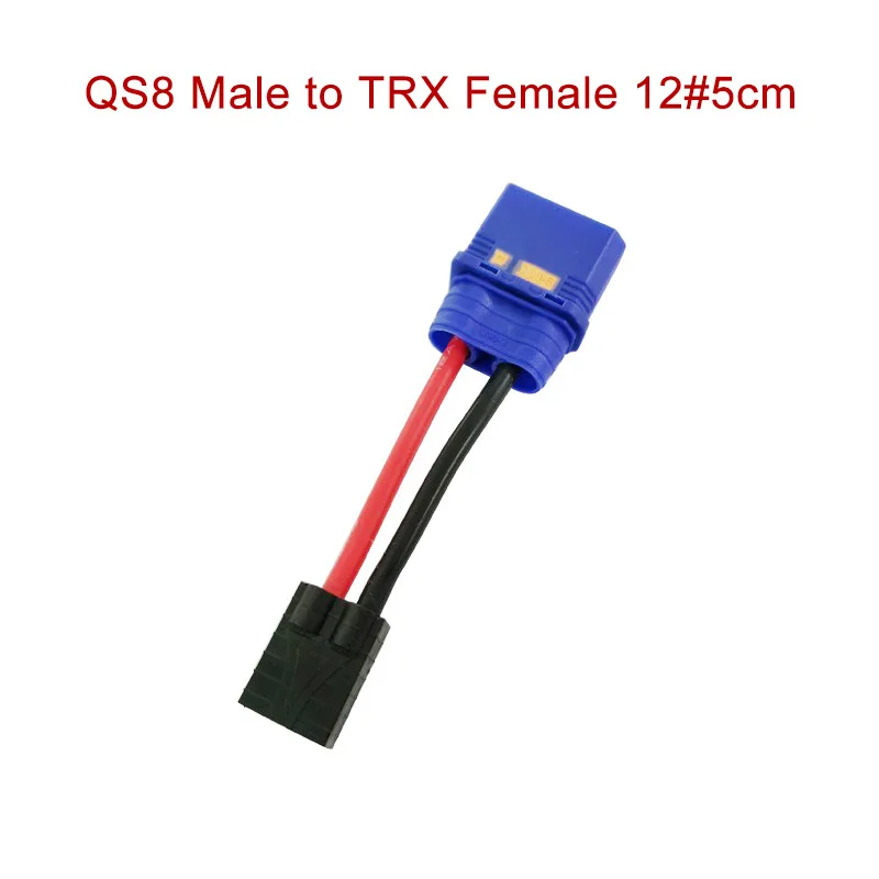 QS8-S Anti-ignition Male Connector to XT90 XT60 TRX EC5 Plug Adapter Cable for Plant Protection Machine Lithium Battery